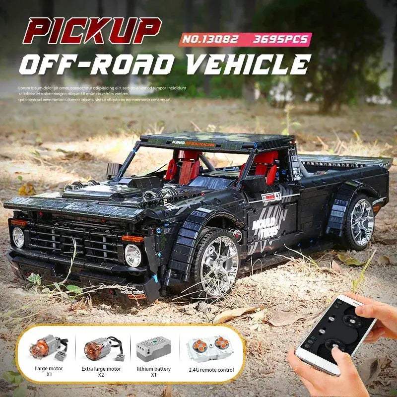 Remote Control Car Building Block Set With Realistic F150 - ToylandEU