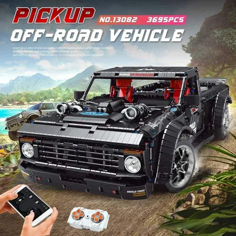 Remote Control Car Building Block Set With Realistic F150 - ToylandEU