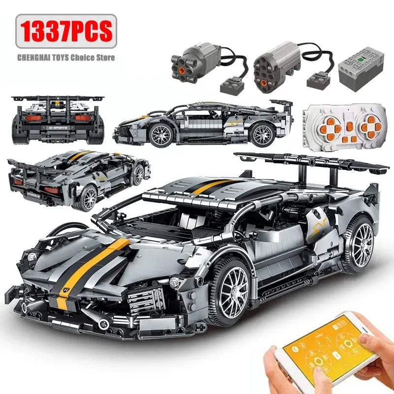  Remote Control Car Building Blocks Supercar Kit -  ToylandEU™