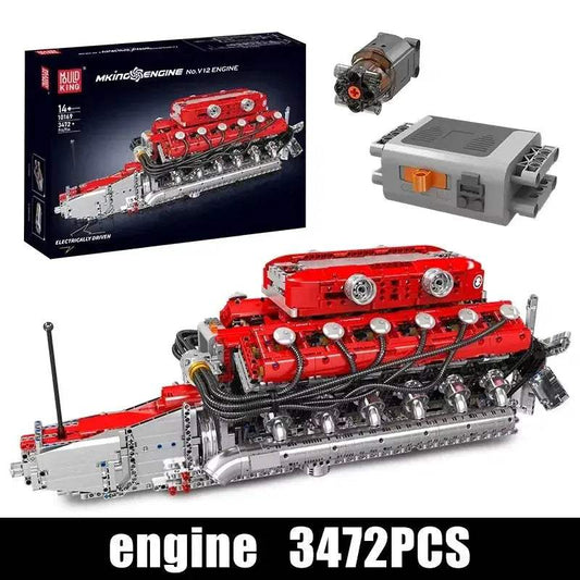  Remote Control Car Building Set Motorized V12 Engine -  ToylandEU™