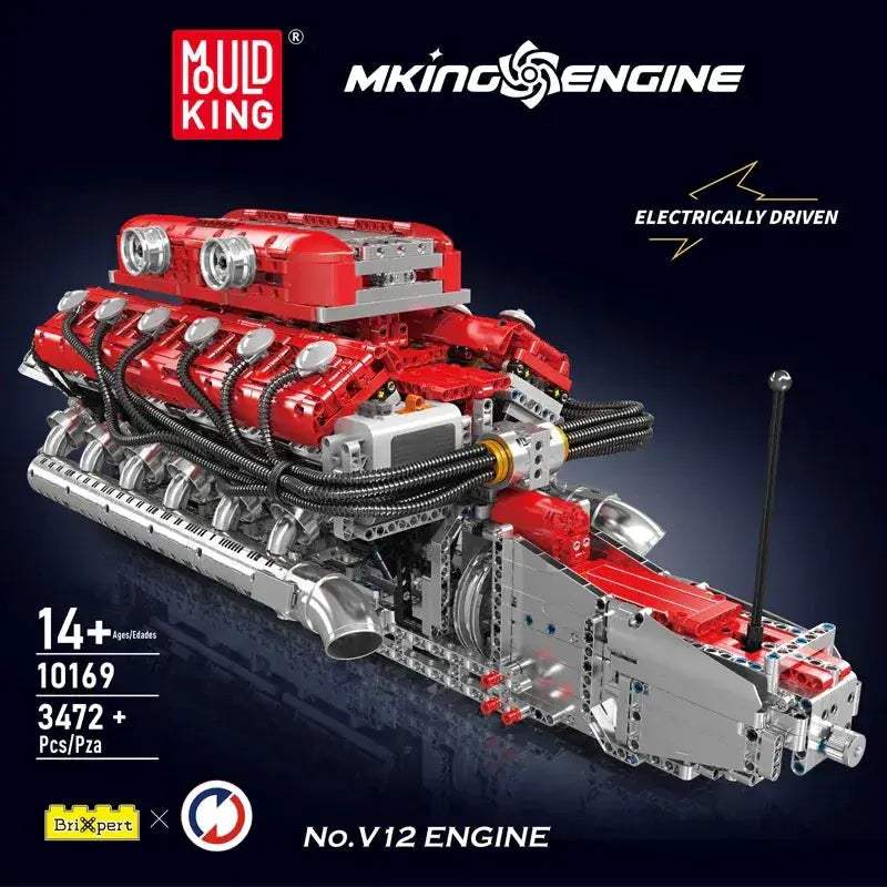 Remote Control Car Building Set With Motorized V12 Engine - ToylandEU