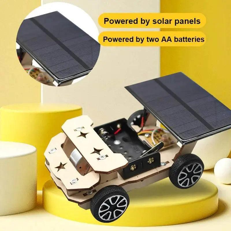  DIY Mini Solar Wireless Remote Control Car Toy Science Educational Toy Assembly RC Toys Wooden Car Vehicle Model For Kids -  ToylandEU™