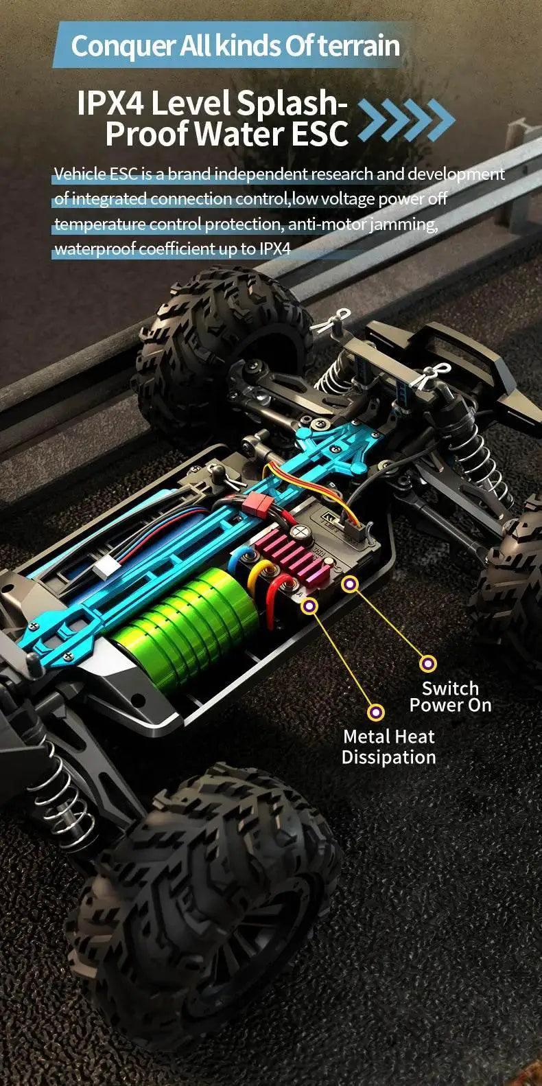  RC SG116 MAX 1:16 High-Speed 4WD RC Drift Racing Monster Truck - 70KM/H Off-Road Remote Control Car for Kids -  ToylandEU™