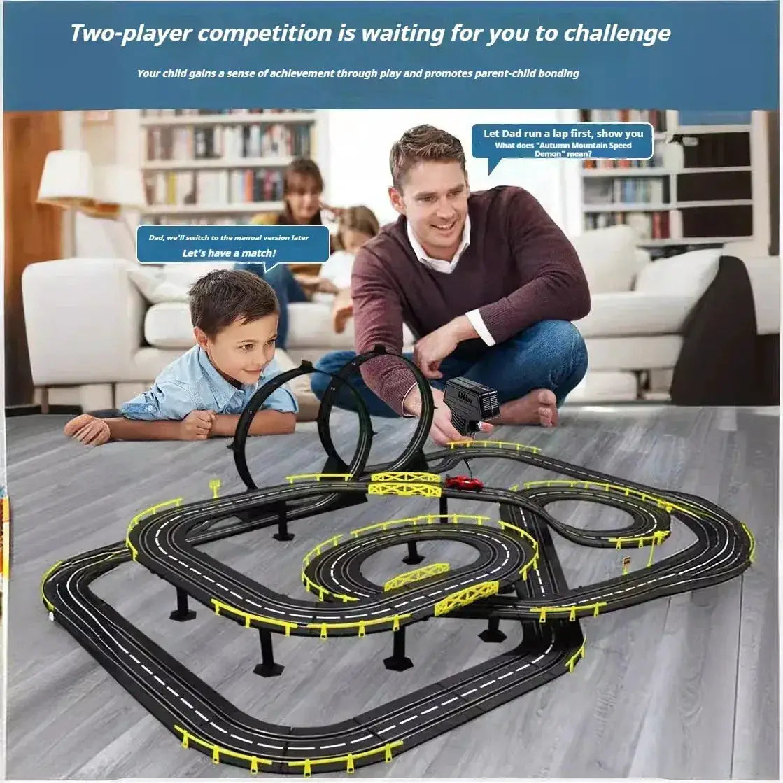Remote Control Car Track Racing Toy For Two Players - ToylandEU