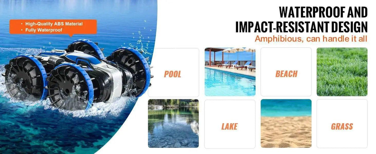 RC VEVOR 2-in-1 Amphibious Remote Control Car and Boat - 360° Stunt Capable, 12 km/h Speed, Ideal Water & Beach Toy for Boys -  ToylandEU™