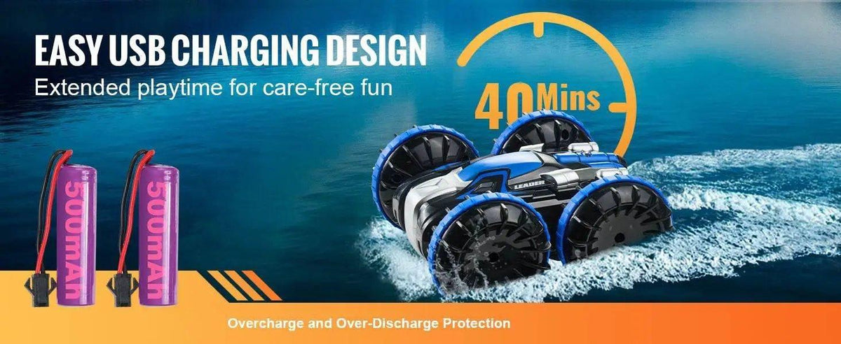  RC VEVOR 2-in-1 Amphibious Remote Control Car and Boat - 360° Stunt Capable, 12 km/h Speed, Ideal Water & Beach Toy for Boys -  ToylandEU™