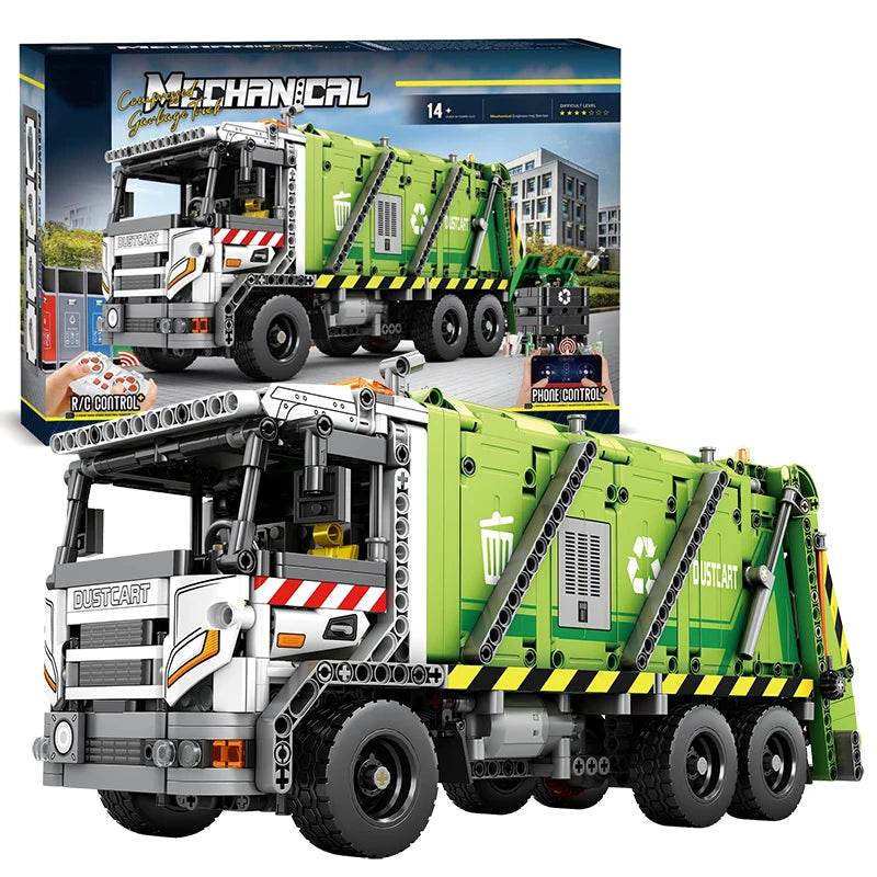 Remote Control Compressed Garbage Truck Building Blocks Kids Toys - ToylandEU