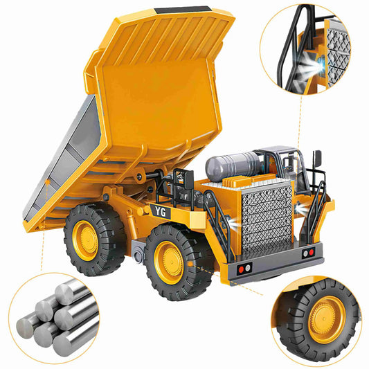 Remote Control Dump Truck Toy With Light And Sound - ToylandEU