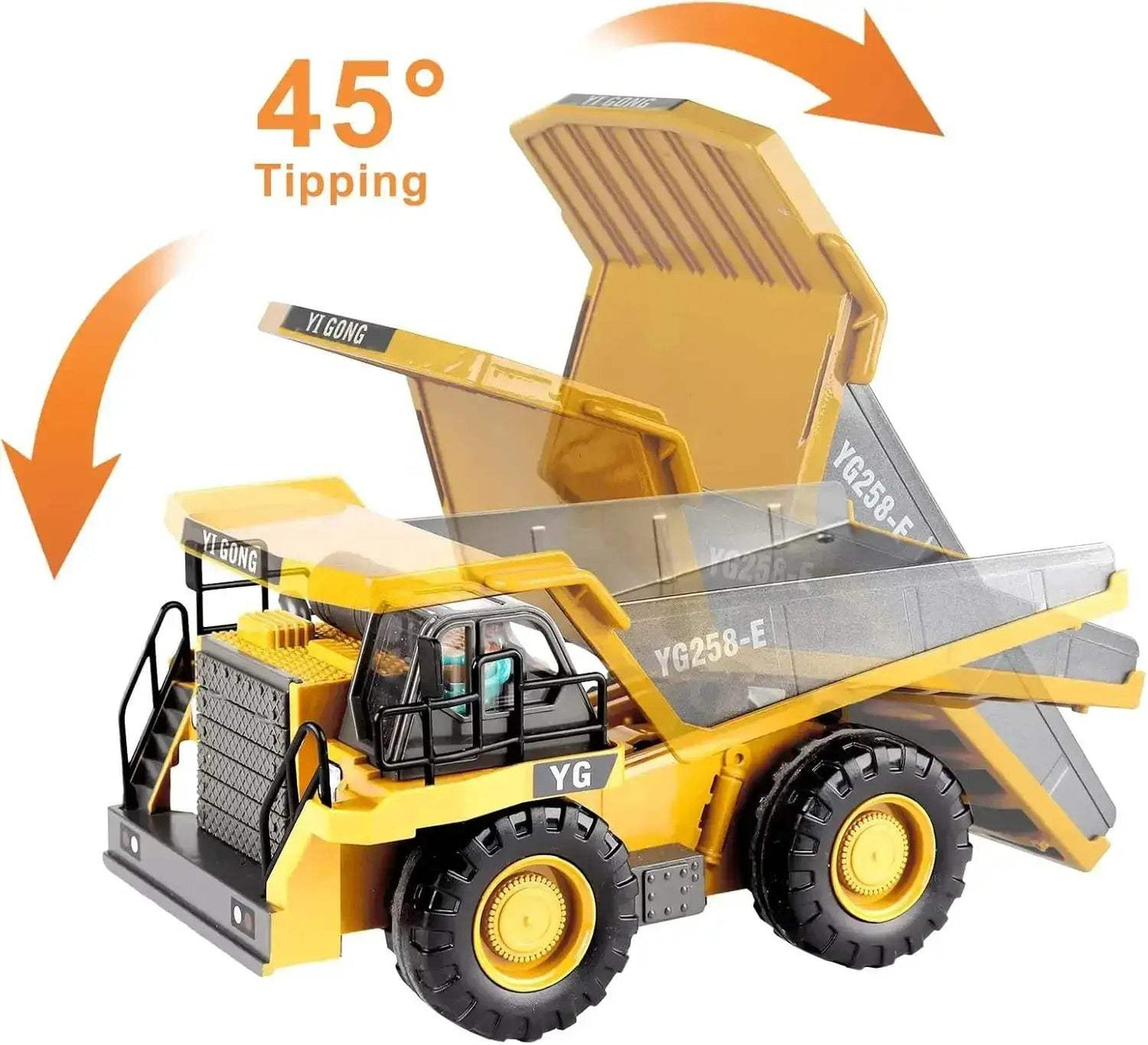 Remote Control Excavator 4WD RC Construction Vehicle Long Battery Life - ToylandEU