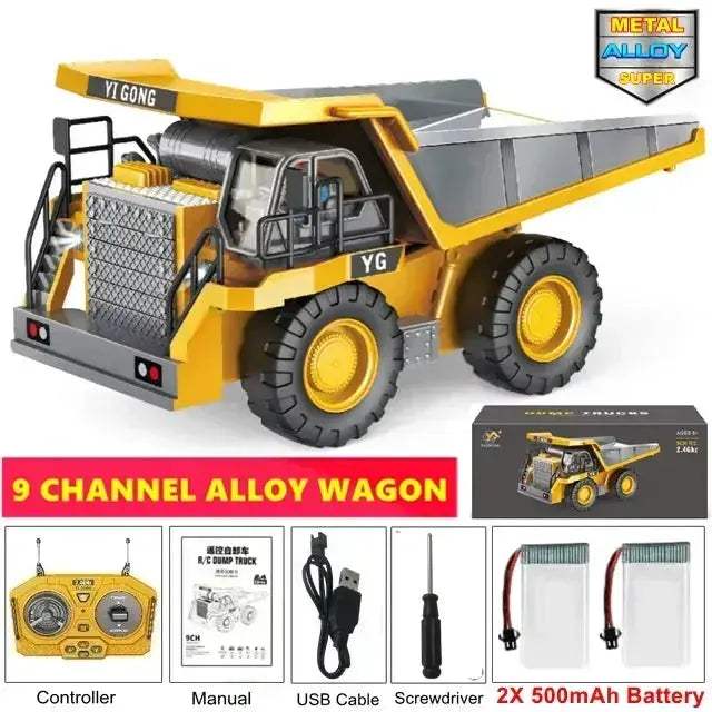Remote Control Excavator 4WD RC Construction Vehicle Long Battery Life - ToylandEU