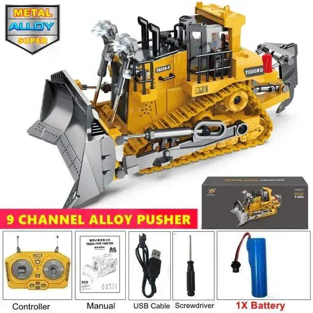 Remote Control Excavator 4WD RC Construction Vehicle Long Battery Life - ToylandEU