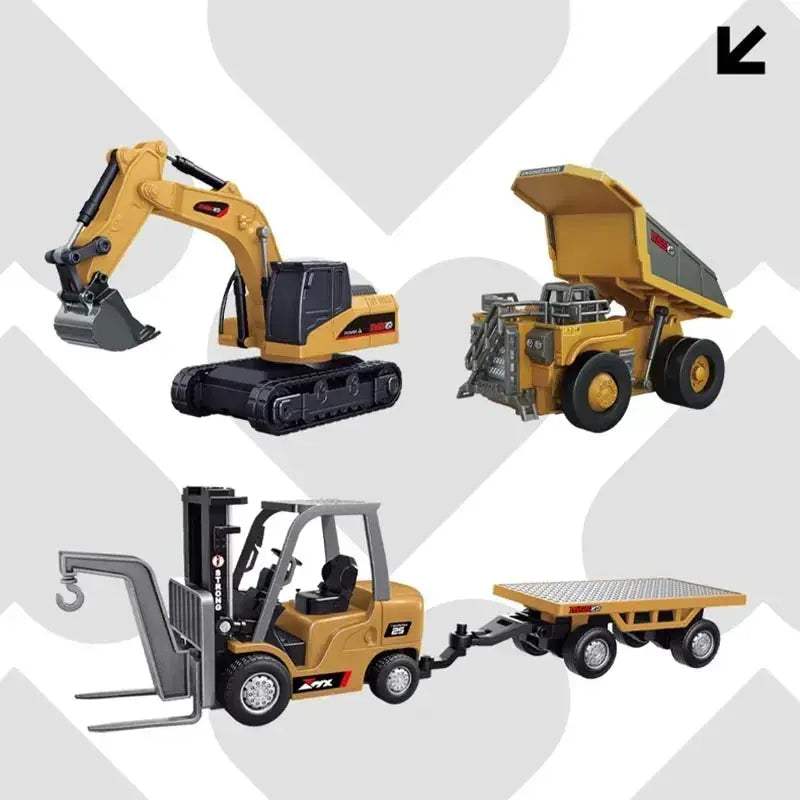 Remote Control Excavator Tipper Truck Metal Build RC - ToylandEU