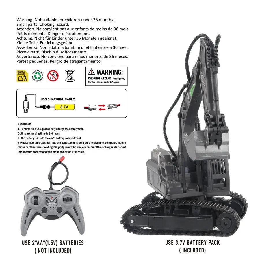  Remote Control Excavator Toy Simulated Arm for Kids -  ToylandEU™