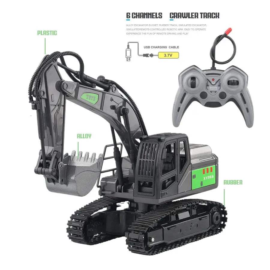  Remote Control Excavator Toy Simulated Arm for Kids -  ToylandEU™