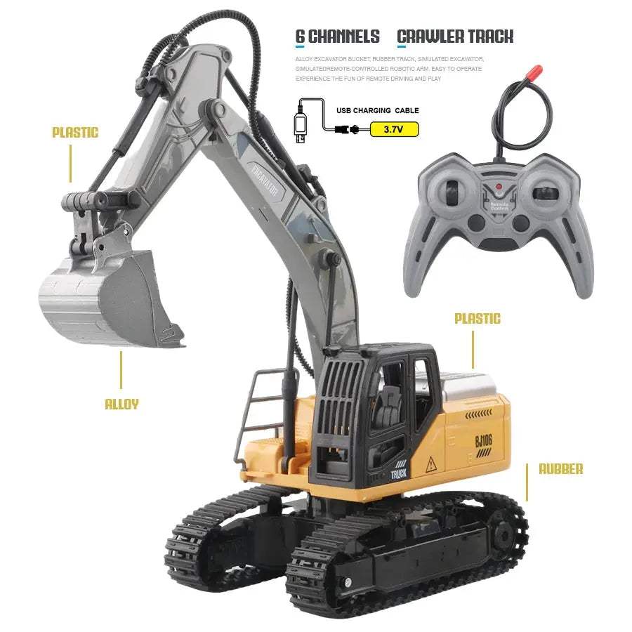  Remote Control Excavator Toy Simulated Arm for Kids -  ToylandEU™