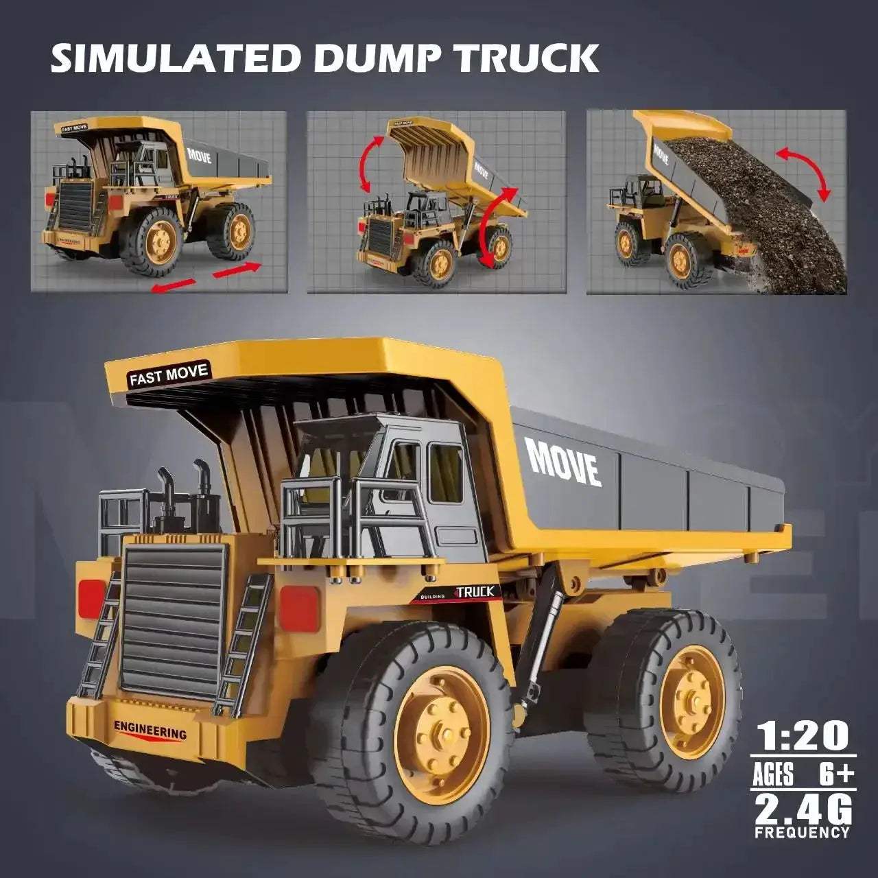 Remote Control Excavator Toy With Alloy Construction For Kids - ToylandEU