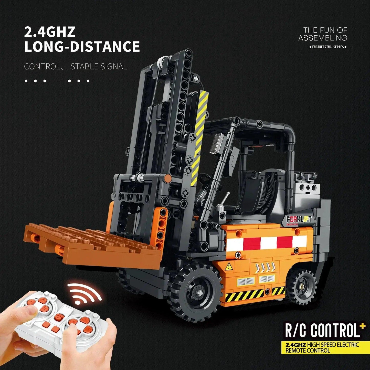 Remote Control Forklift Building Blocks 722 Piece Set -  ToylandEU™