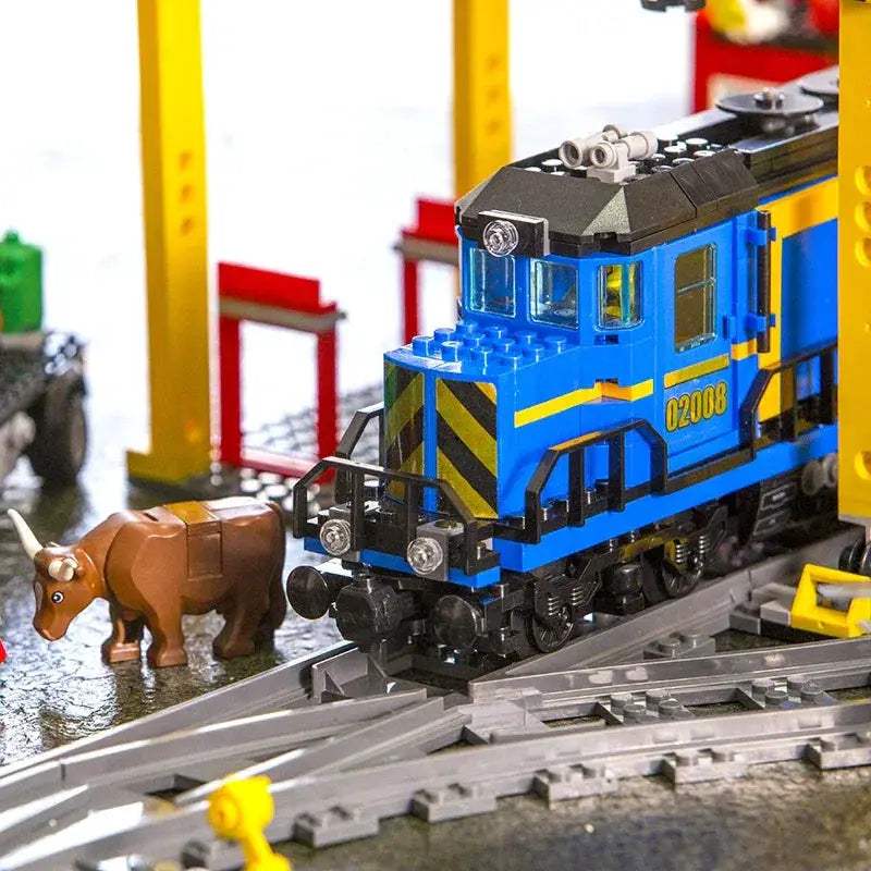 Remote Control Freight Train Building Blocks For Kids STEM - ToylandEU
