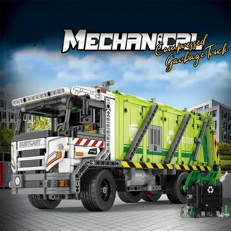 Remote Control Garbage Truck Building Blocks Set For STEM Play - ToylandEU