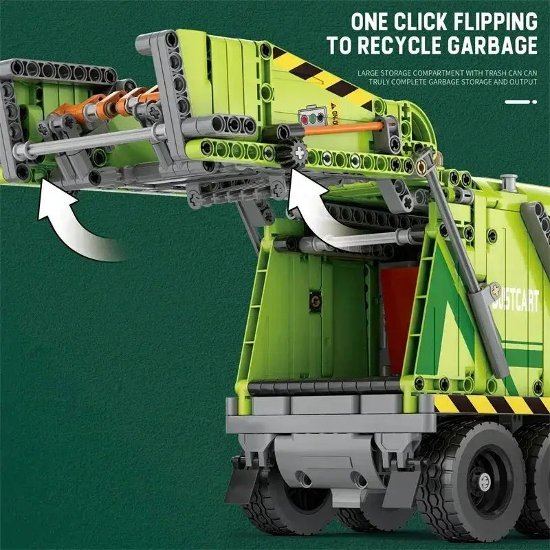 Remote Control Garbage Truck Building Blocks Set For STEM Play - ToylandEU