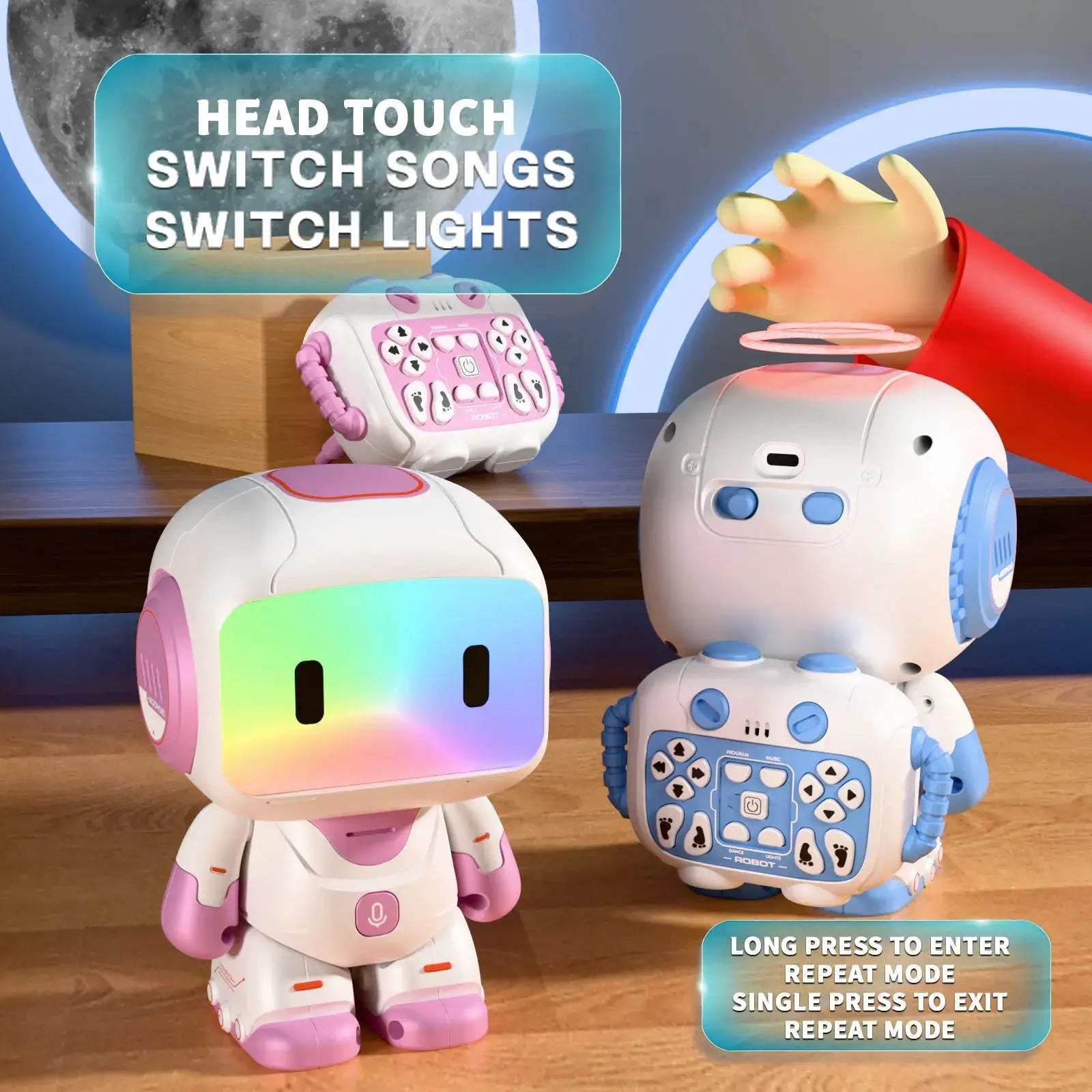 Remote Control Interactive Robot Toy With Music And Lights - ToylandEU