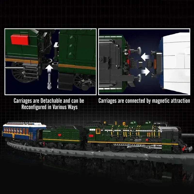 Remote Control Orient Express Train Set with LEGO Compatible Blocks - ToylandEU