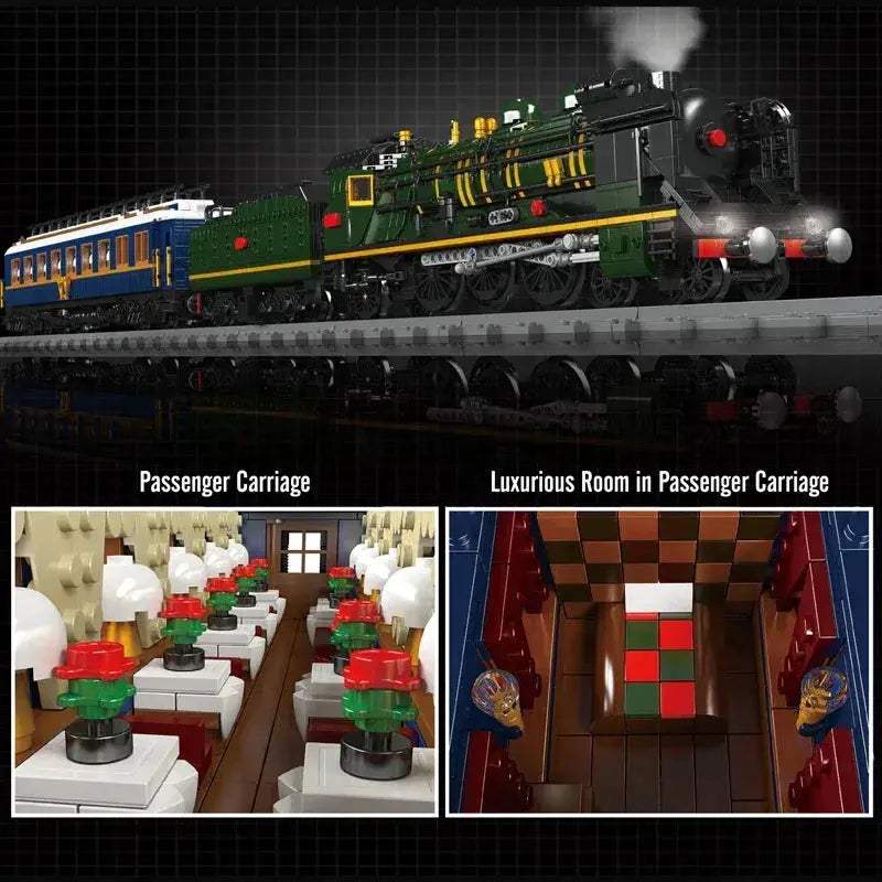 Remote Control Orient Express Train Set with LEGO Compatible Blocks - ToylandEU