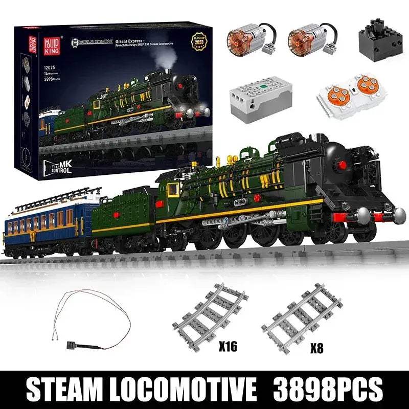 Remote Control Orient Express Train Set with LEGO Compatible Blocks - ToylandEU