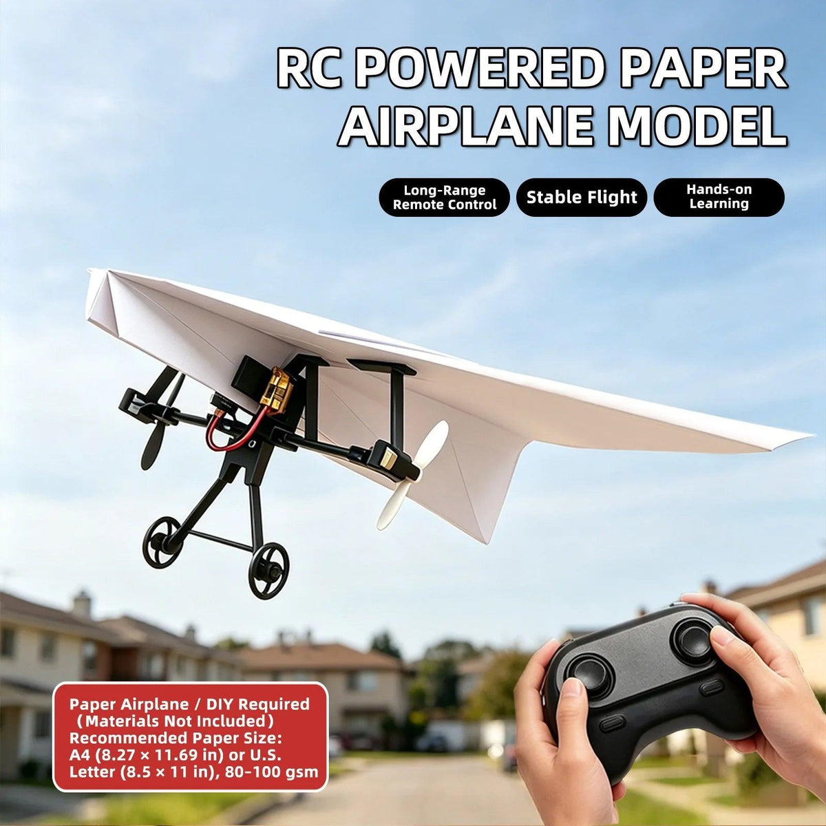 Remote Control Paper Airplane Kit | 2CH | Toylandeu™