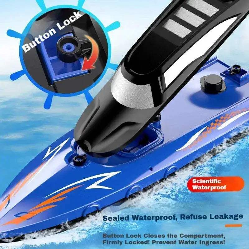 Remote Control RC Boat High Speed Dual Propellers Waterproof - ToylandEU
