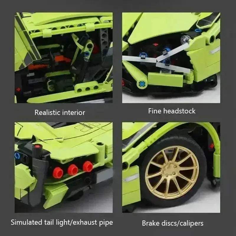 Remote Control RC Car Building Blocks Racing Kit 1280 Pieces - ToylandEU