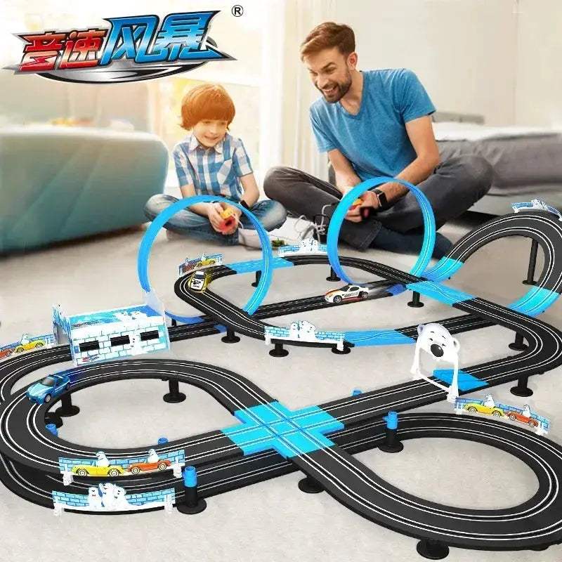 Remote Control Race Track Set With Double Cars For Boys - ToylandEU