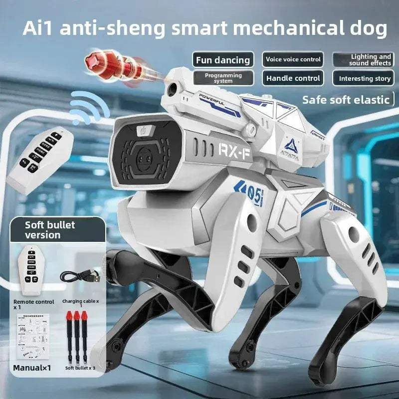 Remote Control Robot Dog Toy With Programmable Actions And Barking - ToylandEU