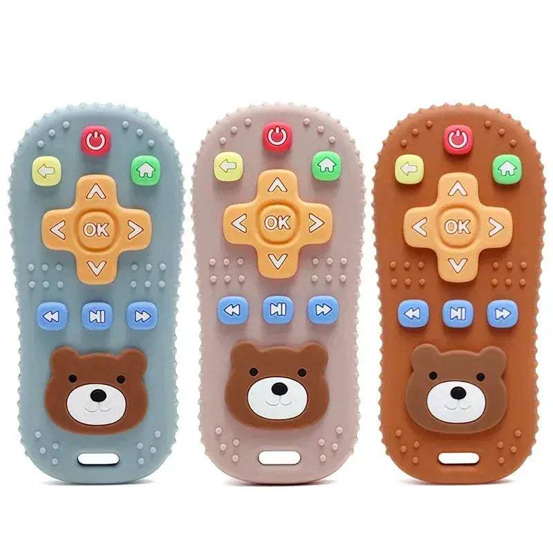 Remote Control Shape Silicone Baby Teether Molar Chewing Toy BPA Free PVC Free Latex Free - ToylandEU