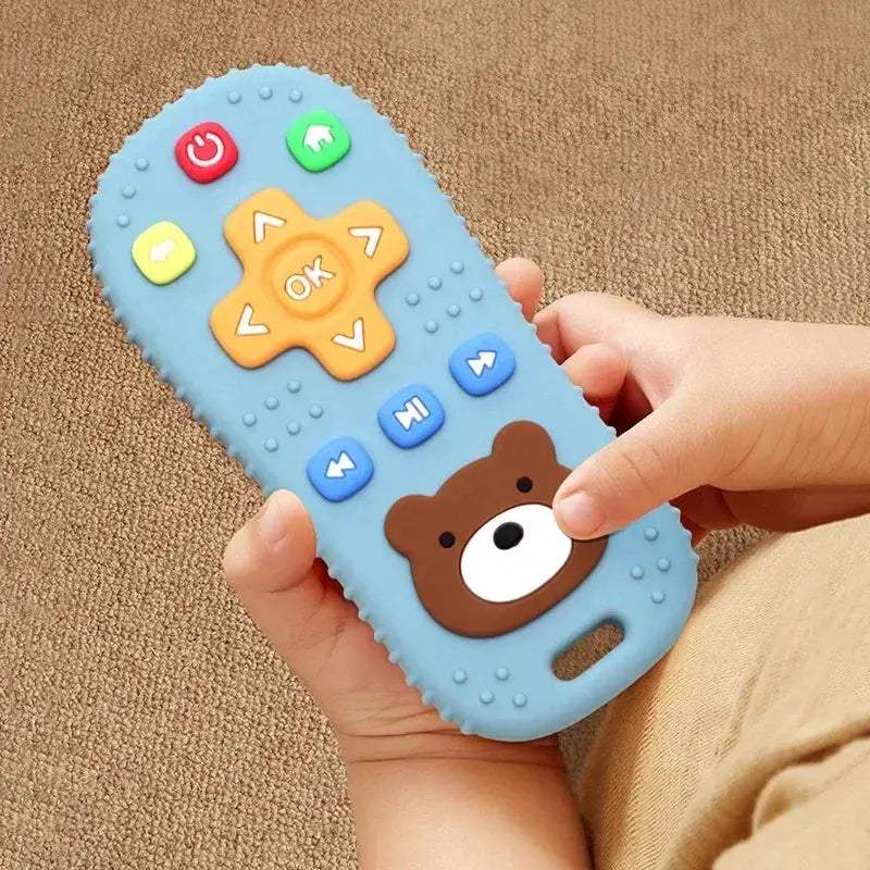 Remote Control Shape Silicone Baby Teether Molar Chewing Toy BPA Free PVC Free Latex Free - ToylandEU