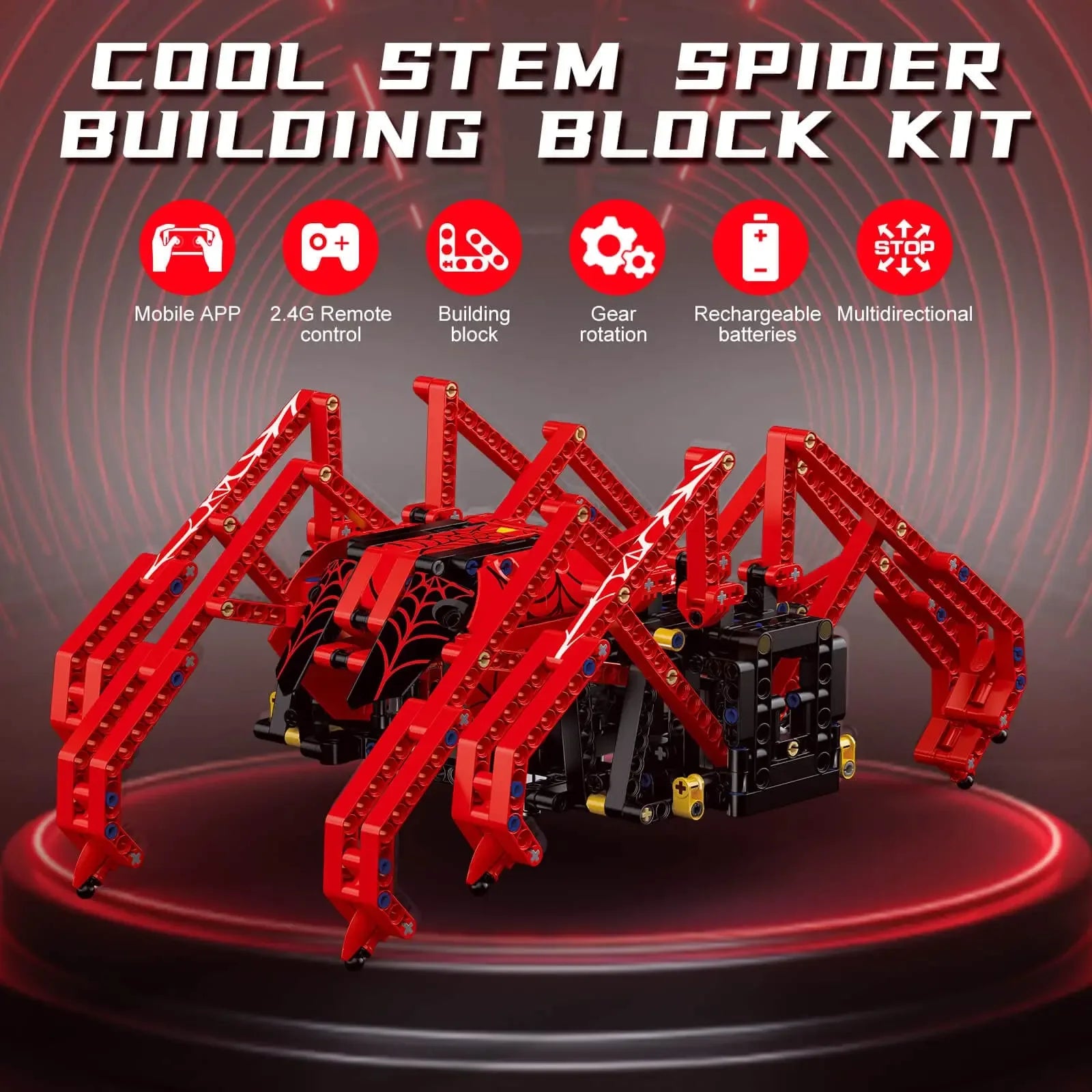 Remote Control Spider Robot Building Kit for STEM Education - ToylandEU