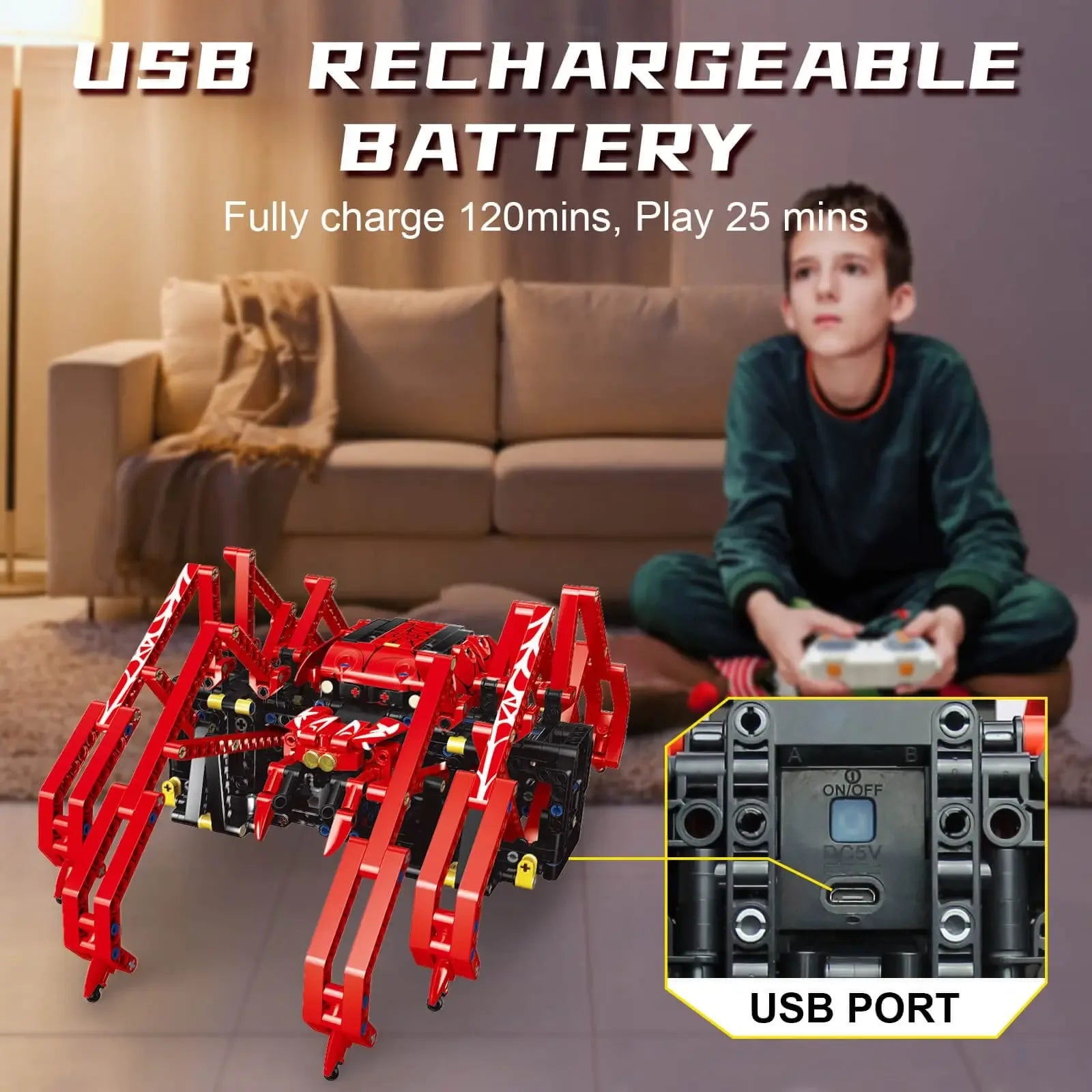 Remote Control Spider Robot Building Kit for STEM Education - ToylandEU