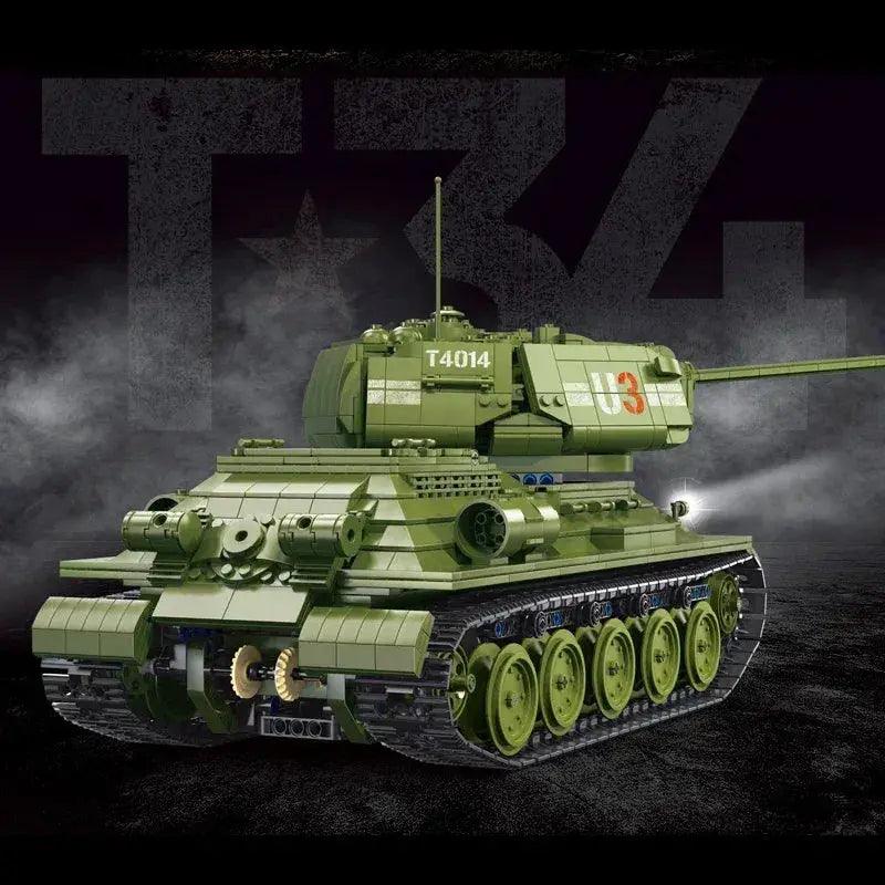  Remote Control T34 Tank Building Blocks 2052 Piece Set -  ToylandEU™