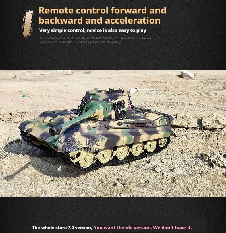  RC German Heavy Remote Control Tank Model - Tiger King Henschel 2.4G Multifunctional Toy -  ToylandEU™