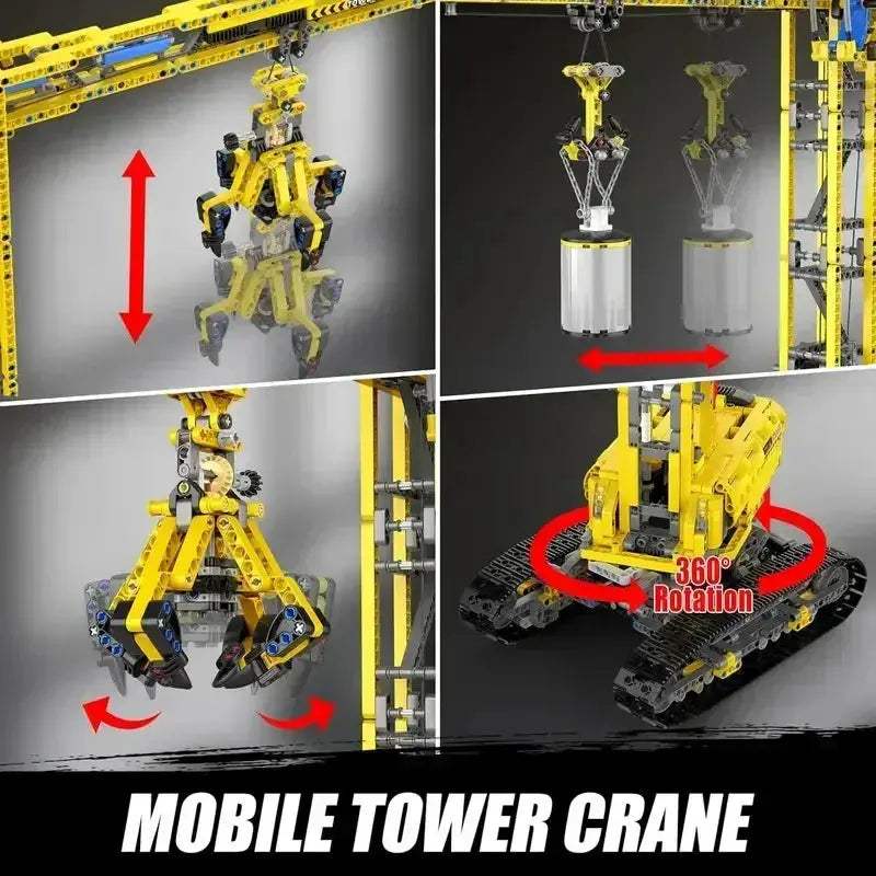  Remote Control Tower Crane Building Blocks Set Unisex -  ToylandEU™