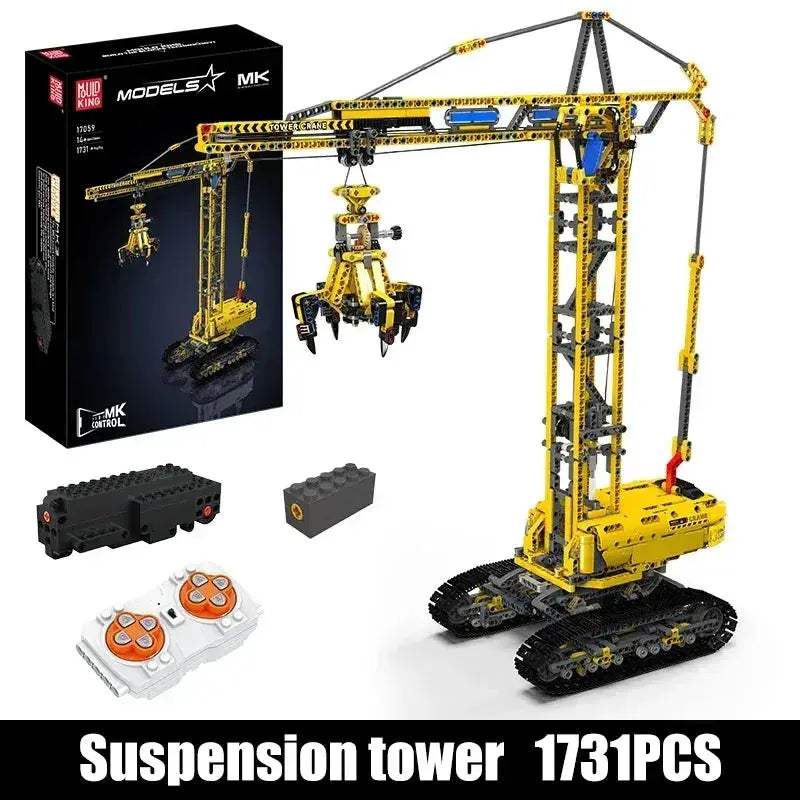 Remote Control Tower Crane Building Blocks Set Unisex -  ToylandEU™