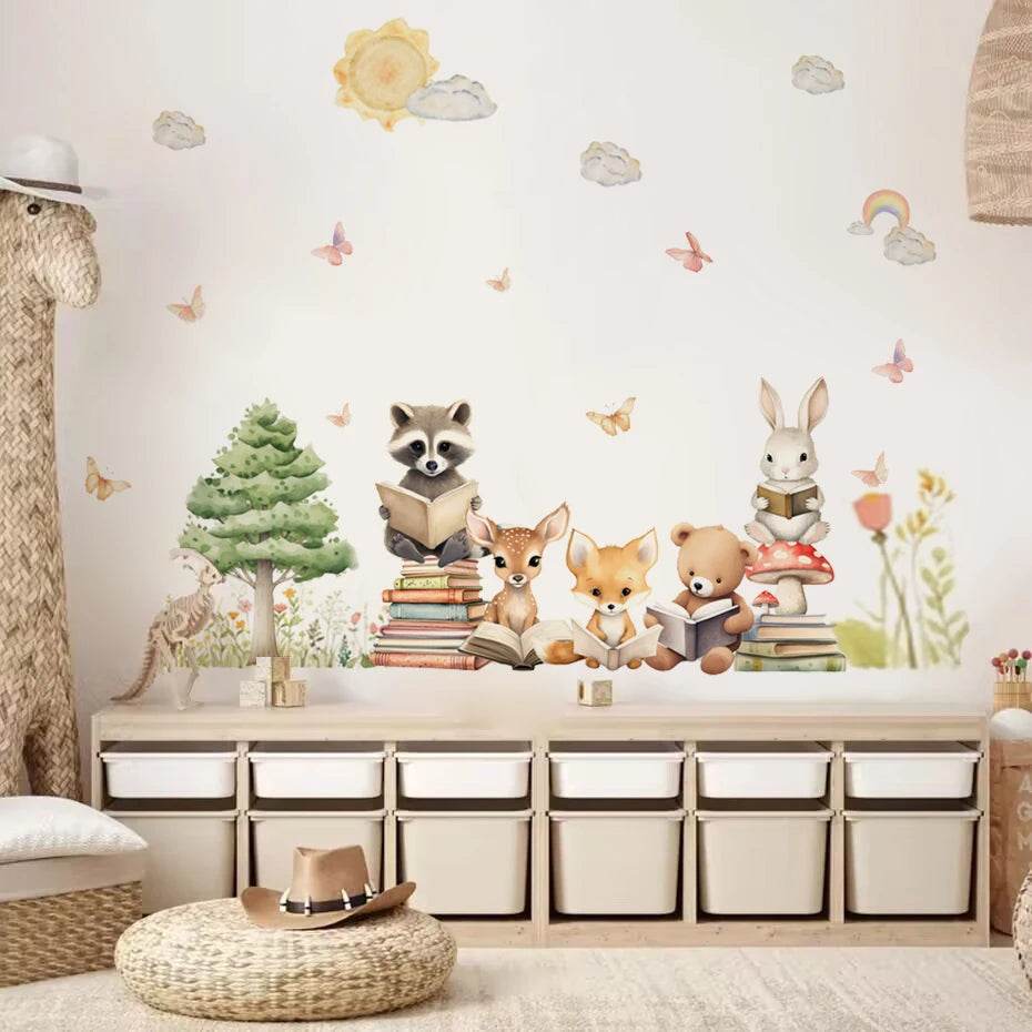 Removable Wall Stickers 3D Woodland Animals Kids Room Decor - ToylandEU