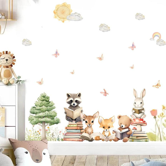 Removable Wall Stickers 3D Woodland Animals Kids Room Decor - ToylandEU