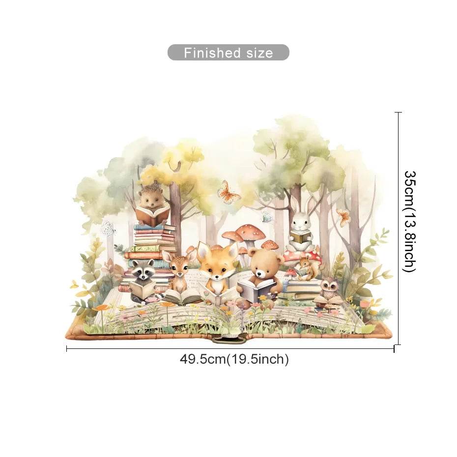Removable Wall Stickers 3D Woodland Animals Kids Room Decor - ToylandEU