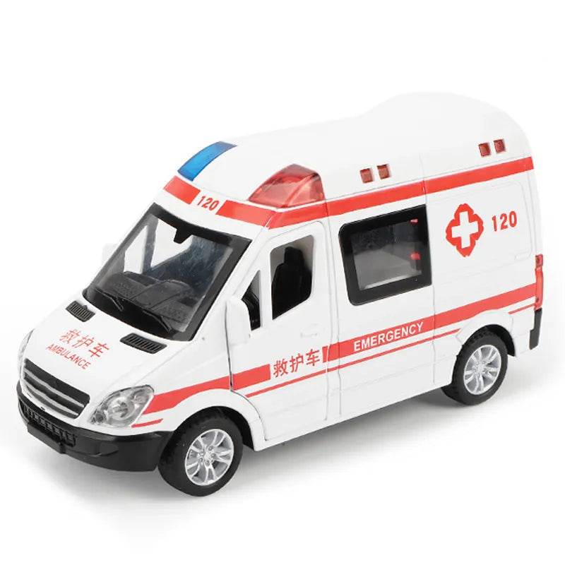 Rescue Adventures 1:32 Diecast Ambulance Toy with Lights & Sounds - ToylandEU