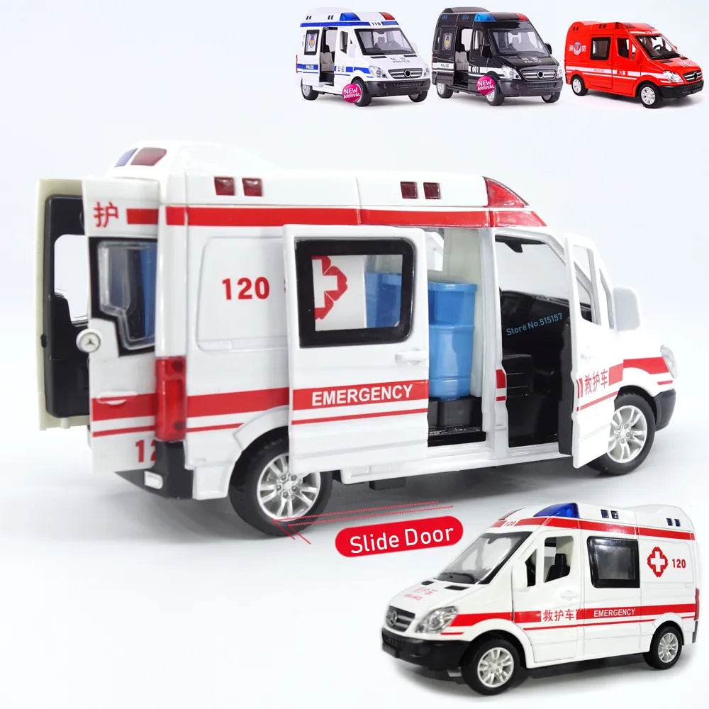Rescue Adventures 1:32 Diecast Ambulance Toy with Lights & Sounds - ToylandEU