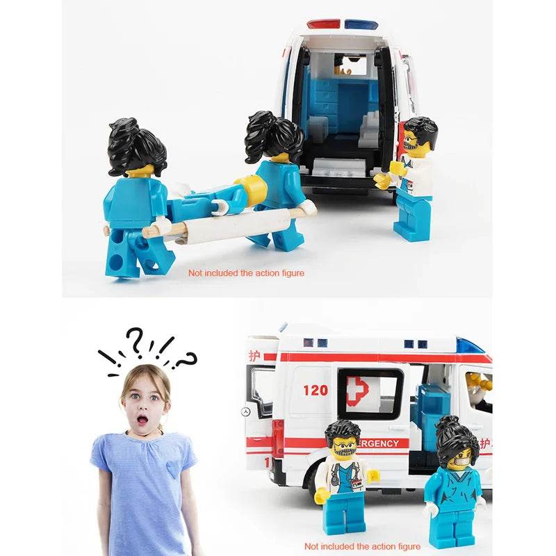 Rescue Adventures 1:32 Diecast Ambulance Toy with Lights & Sounds - ToylandEU