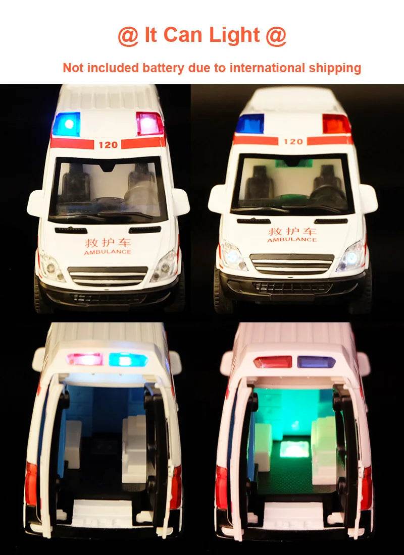 Rescue Adventures 1:32 Diecast Ambulance Toy with Lights & Sounds - ToylandEU