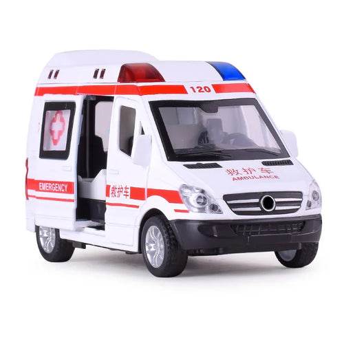 Rescue Adventures 1:32 Diecast Ambulance Toy with Lights & Sounds - ToylandEU