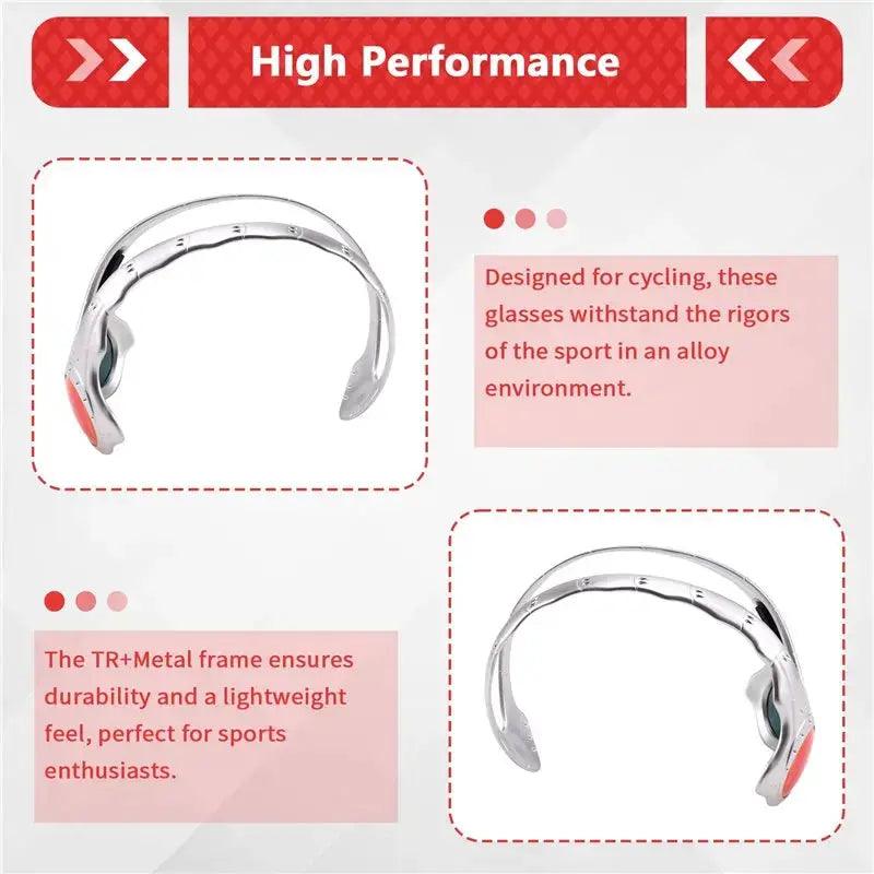  Retractable Cycling Sunglasses UV400 Shield Metal Frame -  ToylandEU™